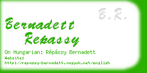 bernadett repassy business card